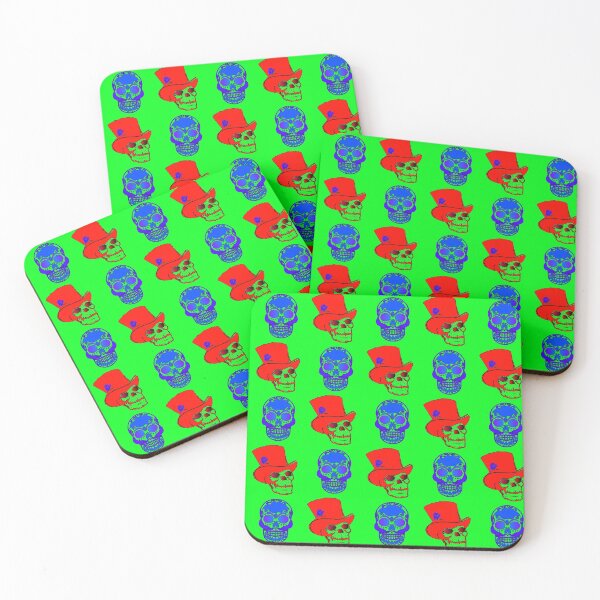 Item preview, Green Skull Mania Pattern designed and sold by EdwardMonet.