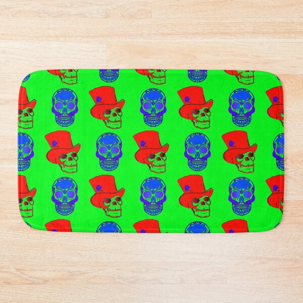 Item preview, Green Skull Mania Pattern designed and sold by EdwardMonet.