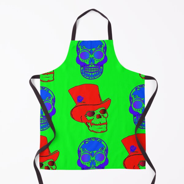 Item preview, Green Skull Mania Pattern designed and sold by EdwardMonet.
