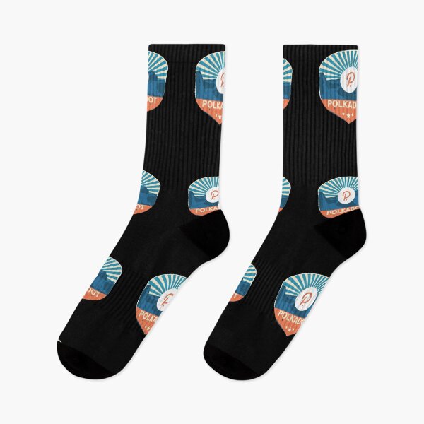 Artikelvorschau, Polkadot DOT Crypto Mountain Badge Cryptocurrency Pastelle entworfen und verkauft von Bitcoin-Fashion.