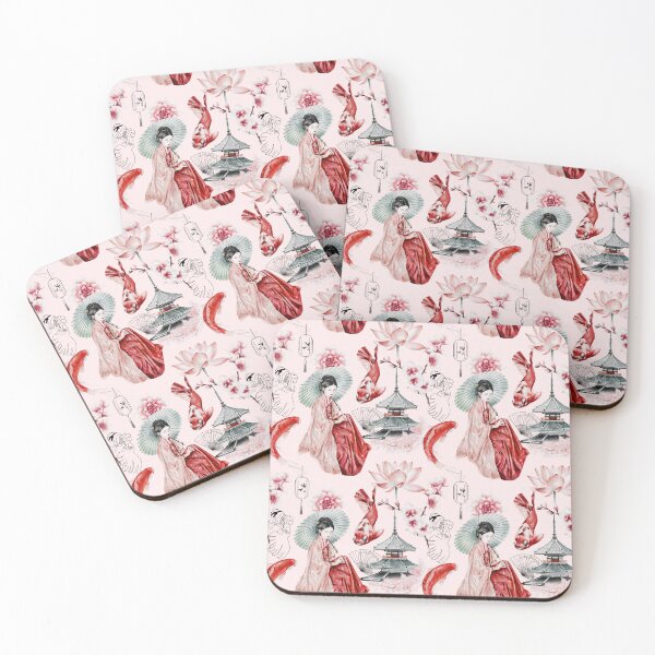 Item preview, Beautiful Japanese Watercolor Graphic Art Design For Houseware & Accessories designed and sold by delohill.