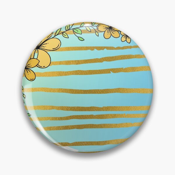 Item preview, Gold flowers-light blue designed and sold by Cata-mcd.
