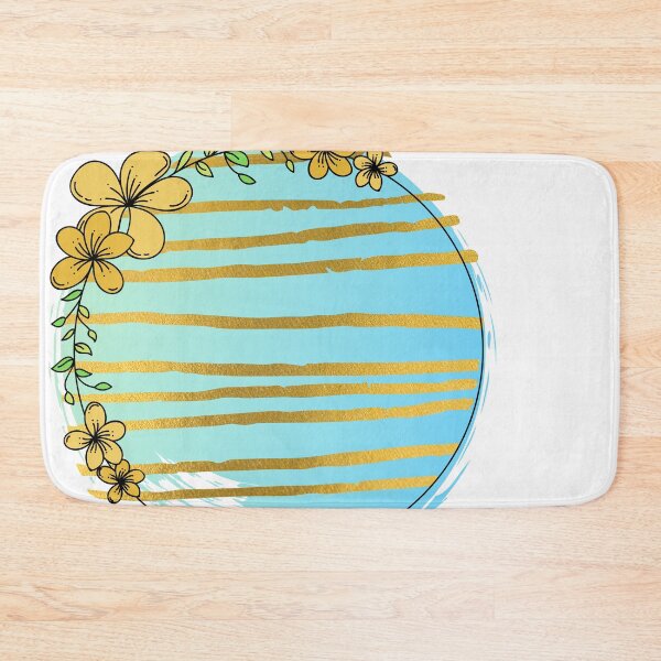 Item preview, Gold flowers-light blue designed and sold by Cata-mcd.