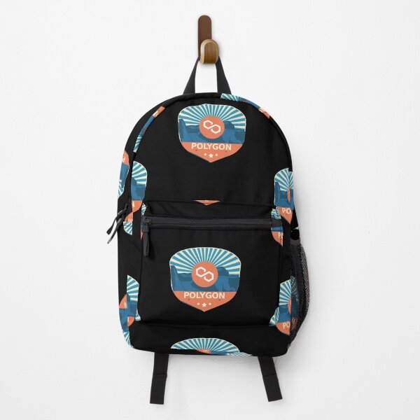 Item preview, Polygon MATIC Crypto Mountain Badge Cryptocurrency Pastels designed and sold by Bitcoin-Fashion.