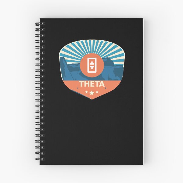 Item preview, Pasteles de criptomoneda Theta Crypto Mountain Badge designed and sold by Bitcoin-Fashion.