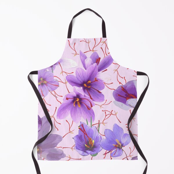 Item preview, Saffron flower - Color variation: Lavender Blush and Dark Magnolia stripes designed and sold by Eejee-SK.