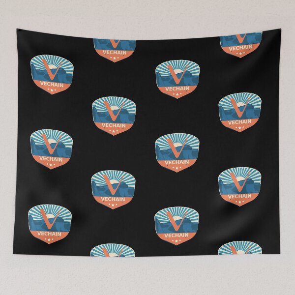 Item preview, VeChain VET Crypto Mountain Badge Cryptocurrency Pastels designed and sold by Bitcoin-Fashion.