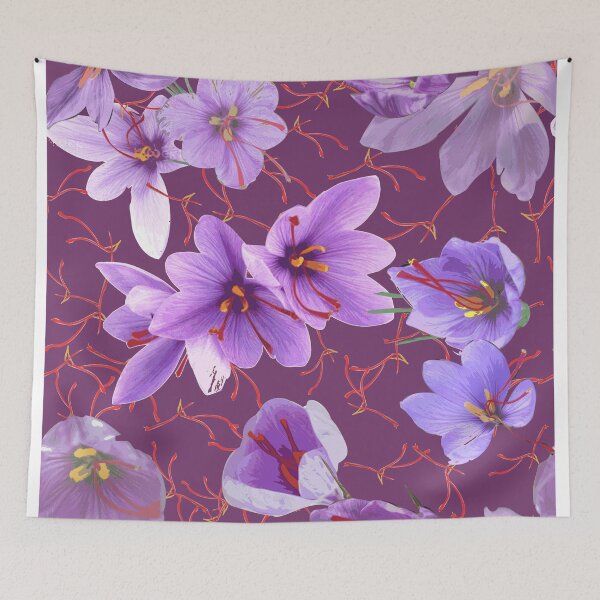 Item preview, Saffron flowers - Color variation: Violet Iris designed and sold by Eejee-SK.
