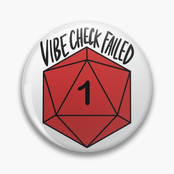 Item preview, Vibe Check Failed D20 designed and sold by ladystromas.