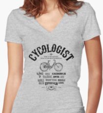 Cycologist Women's Fitted V-Neck T-Shirt