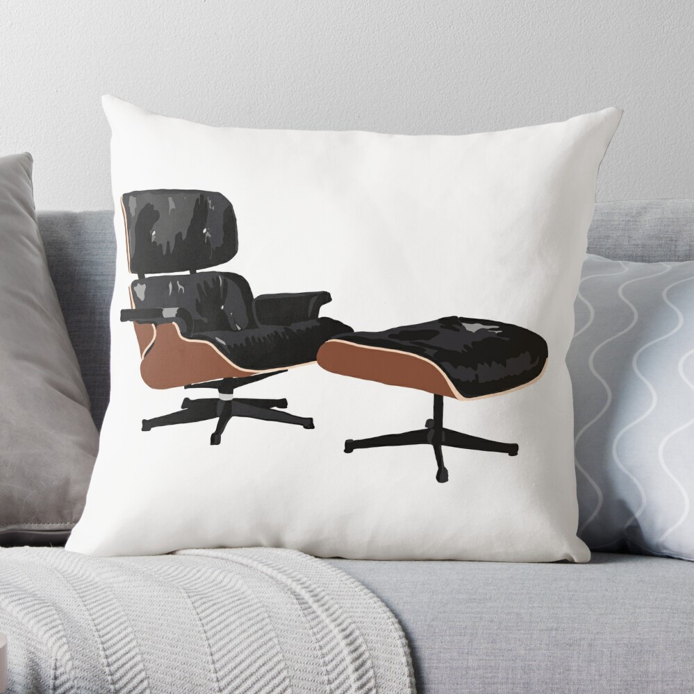 Eames Lounge Chair Throw Pillow for Sale by stickers-by-lib