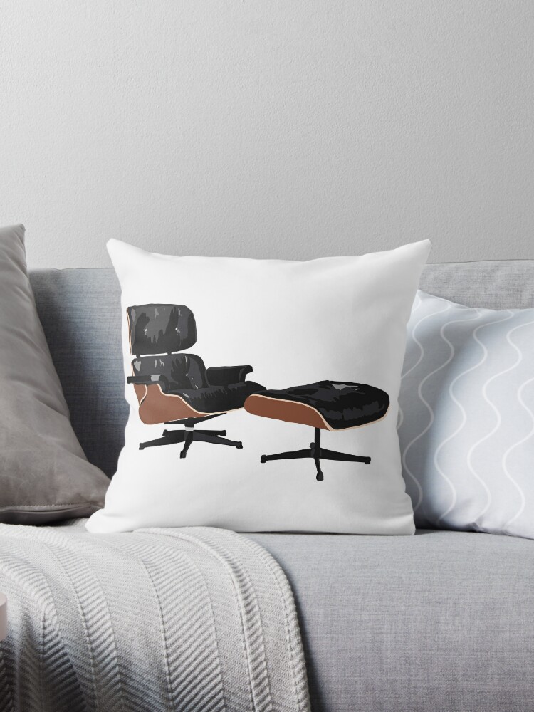 Eames Lounge Chair Throw Pillow for Sale by stickers-by-lib