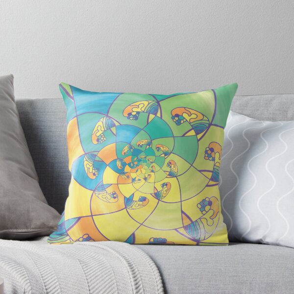 Aperçu de l'œuvre Nuageux Amazonian Bliss Hand Drawn Mandala inspiré oeuvre créée et vendue par swagarray.