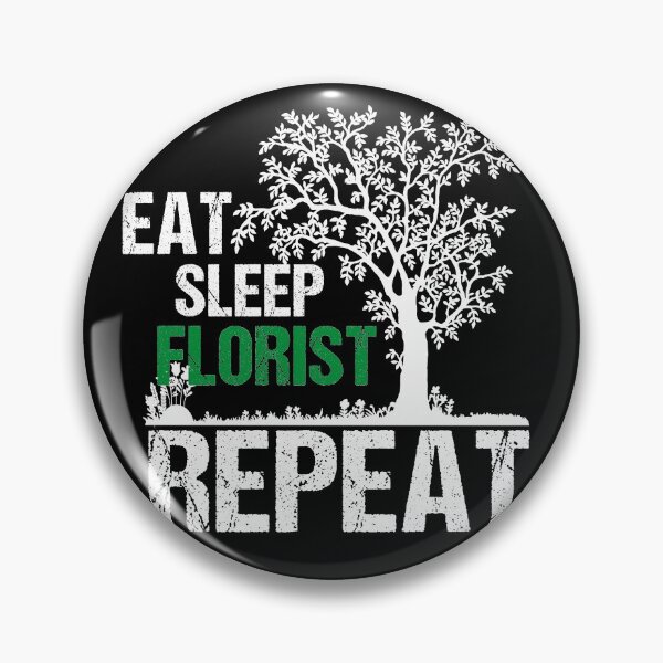 Item preview, Eat Sleep Florist Repeat designed and sold by Amirebdesign.