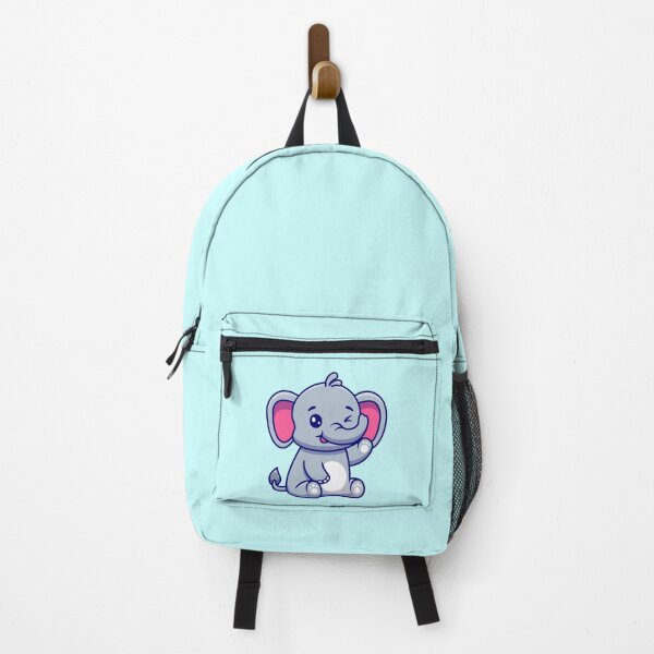 Item preview, cute elephant sitting hand waving cartoon designed and sold by sirineab.
