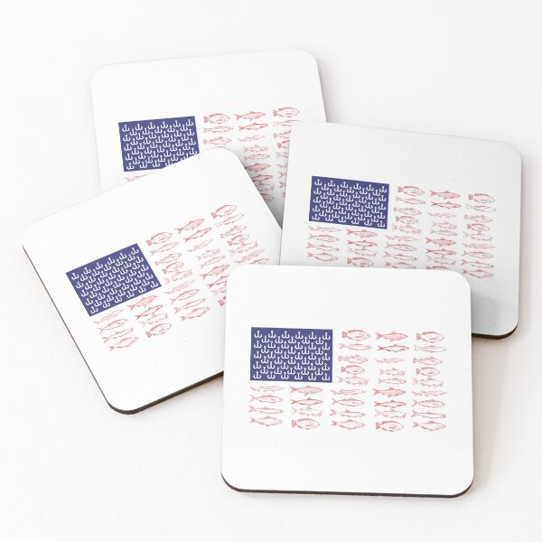 Item preview, Fish American flag Patriotic 4th of July designed and sold by TeesMii.
