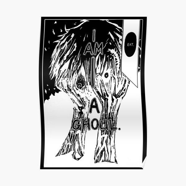Kaneki Tokyo Ghoul Manga Panel Poster By Mjacobsfc1 Redbubble