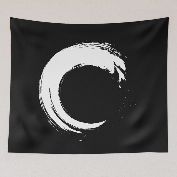 Item preview, Minimalist Black and White Enso Circle Design Abstract designed and sold by NancyMerkle.