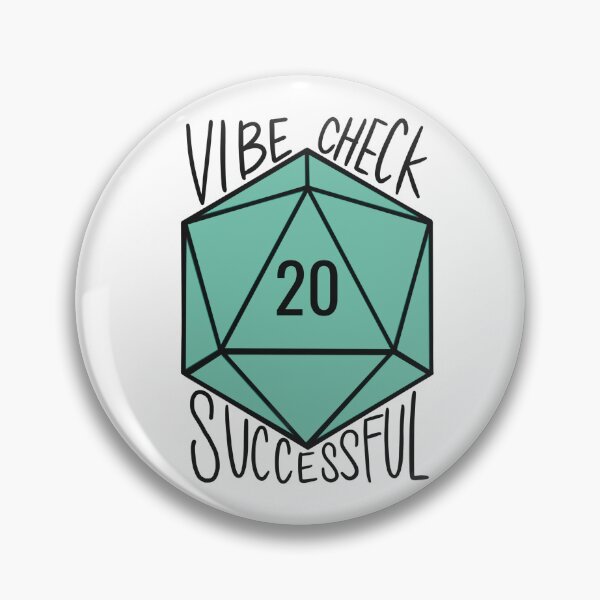 Item preview, Vibe Check Successful D20 designed and sold by ladystromas.