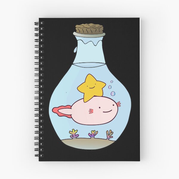 Item preview, Fat Baby Leucistic Axolotl And Star In A Bottle designed and sold by lazarosdesign.