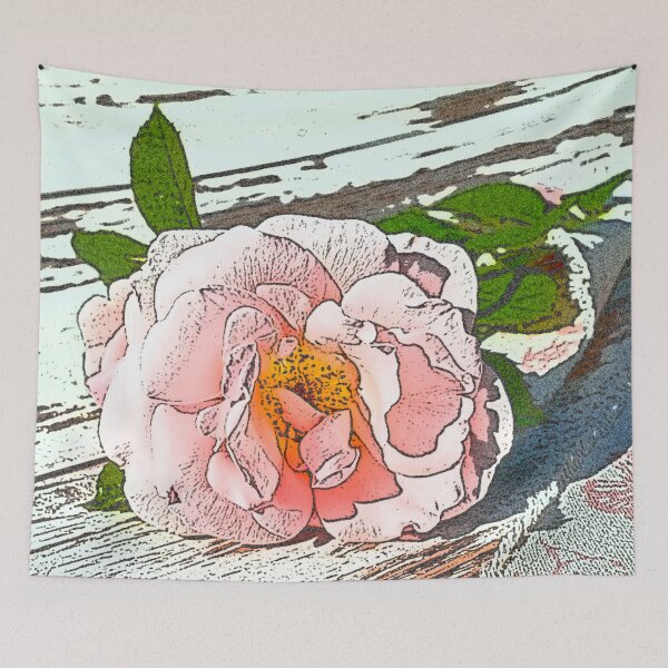 Item preview, Pink Rose Drawing Print designed and sold by JoyforU.