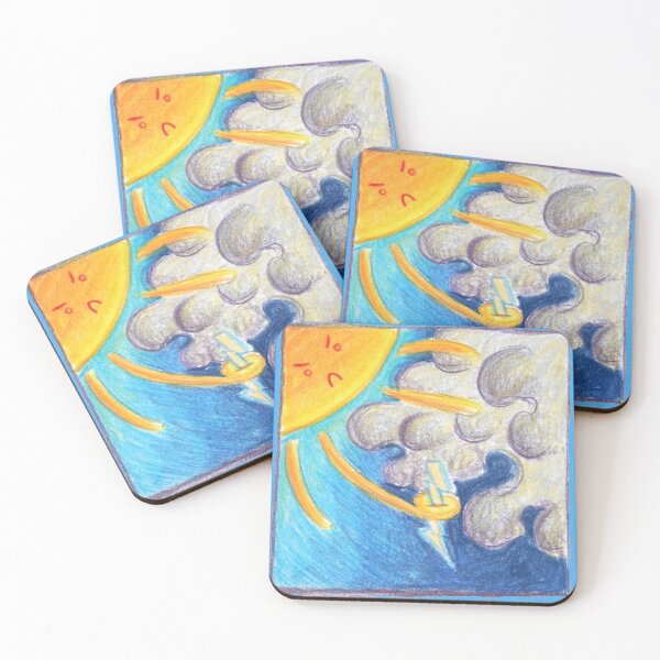 Item preview, The angry corner sun catches the lightning of the thundercloud designed and sold by Sanguinik.