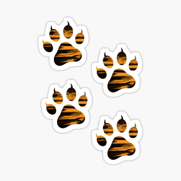 stickers avec des pistes de patte de chat