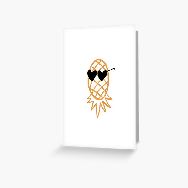 Swinging Lifestyle Pineapple Upside Down Greeting Card