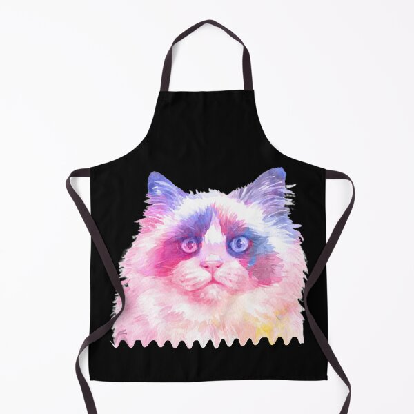 Item preview, Cute Ragdoll Cat Lover Portrait Watercolor designed and sold by alaechamlal.