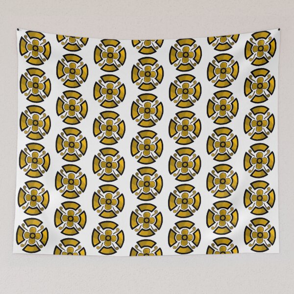 Item preview,  Flower shield (yellow tie dye)  designed and sold by Encie-Designs.