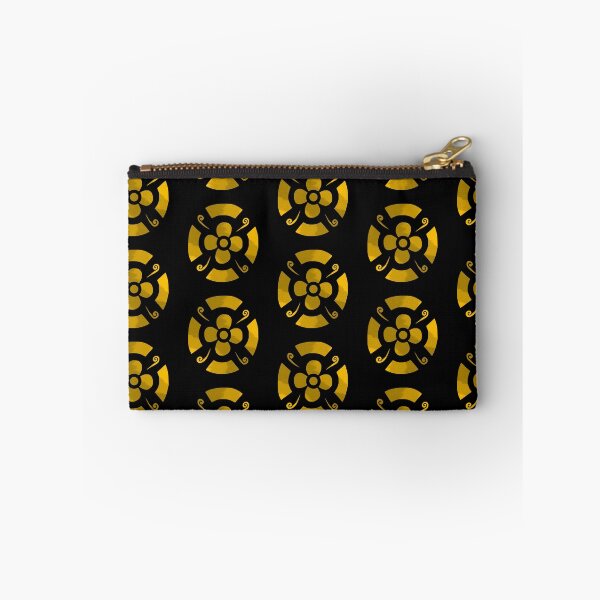 Item preview,  Flower shield (yellow tie dye on black)  designed and sold by Encie-Designs.