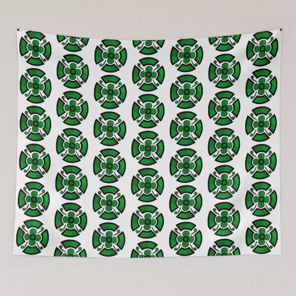 Item preview, Flower shield (Green tie dye) designed and sold by Encie-Designs.