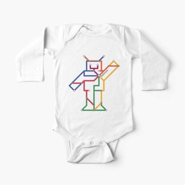 Robot: Baltimore Long Sleeve Baby One-Piece
