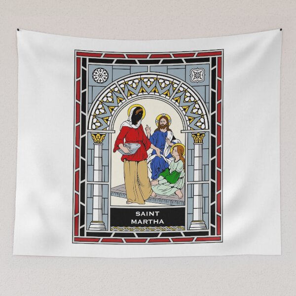 Item preview, ST MARTHA under STAINED GLASS designed and sold by CatholicSaints.