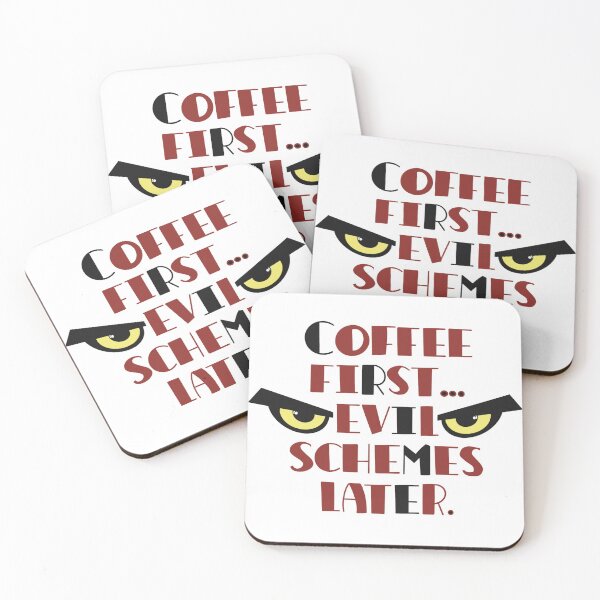 Item preview, Coffee first…evil schemes later designed and sold by Aubonyk.