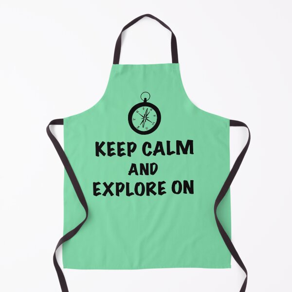 Item preview, Keep Calm and Explore On - black with mint green background designed and sold by EcoElsa.