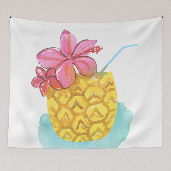 Item preview, Pineapple drink watercolor. designed and sold by Moni6645.