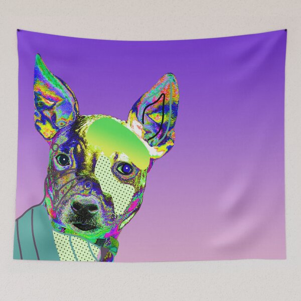 Item preview, Psychedelic Chihuahua Dog Portrait designed and sold by NancyMerkle.