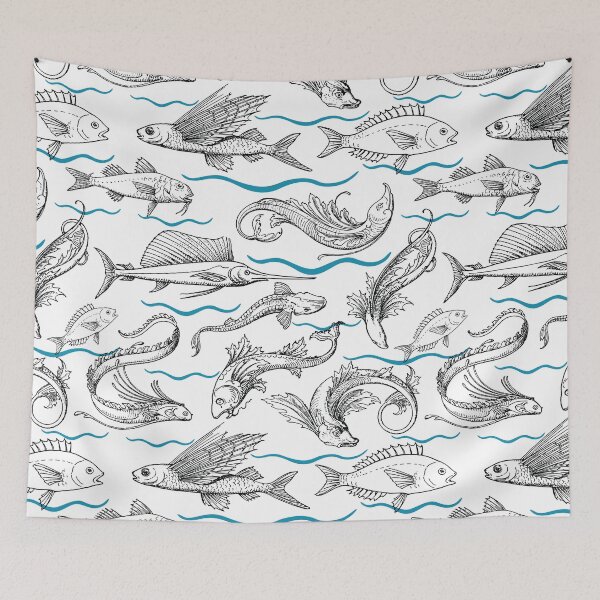 Item preview, Fish art / Amazing sea fishes / Fish pattern designed and sold by Alice-Elgawi.