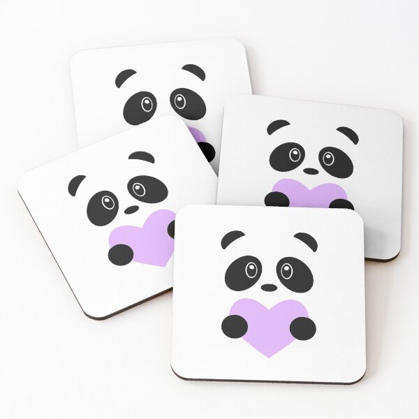Item preview, Mauve Heart Panda #86 - 1000Pandas by Amanda Roos designed and sold by Amanda Roos.