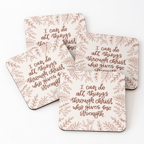 Item preview, Christain Calligraphy ‘I can do all things through Christ who gives me strength’ Lettering design designed and sold by FaithandLove.