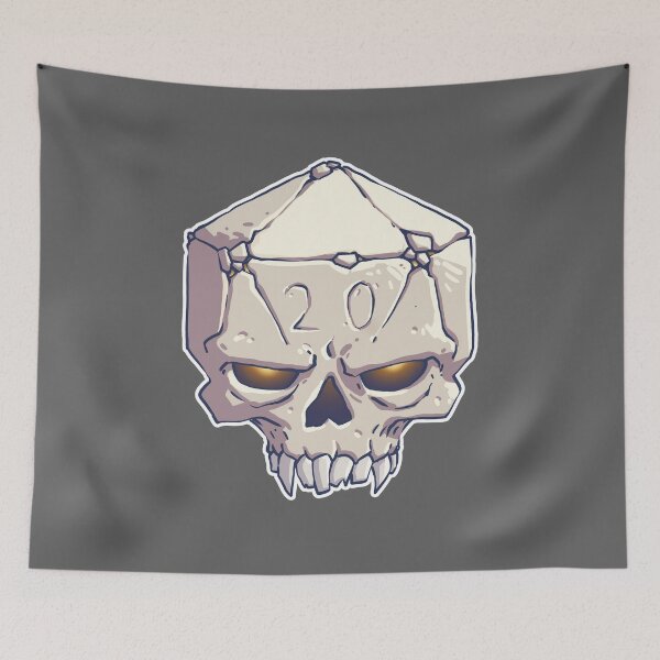 Item preview, 20 sided dice skull designed and sold by MageTowerMaps.