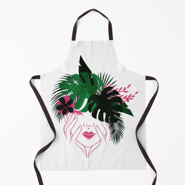Item preview, Lady Face with Monstera Leaves designed and sold by KeepPlantsHappy.