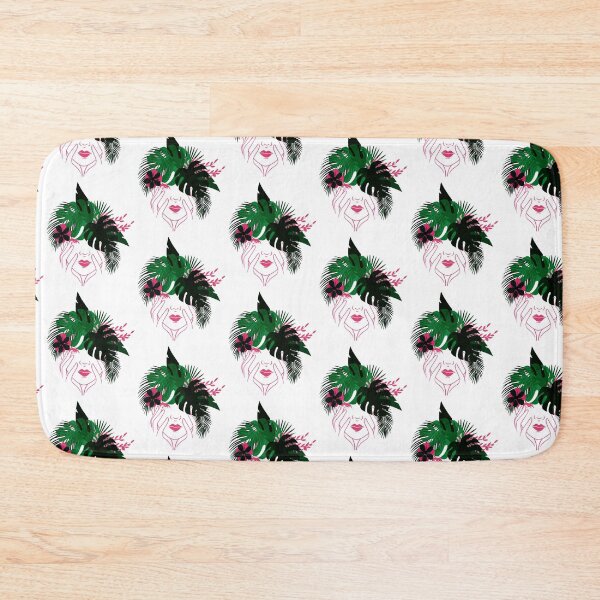 Item preview, Lady Face with Monstera Leaves designed and sold by KeepPlantsHappy.