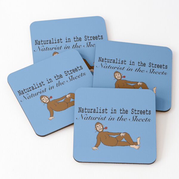 Item preview, Naturalist in the Streets, Naturist in the Sheets - full color & blue gray background designed and sold by EcoElsa.