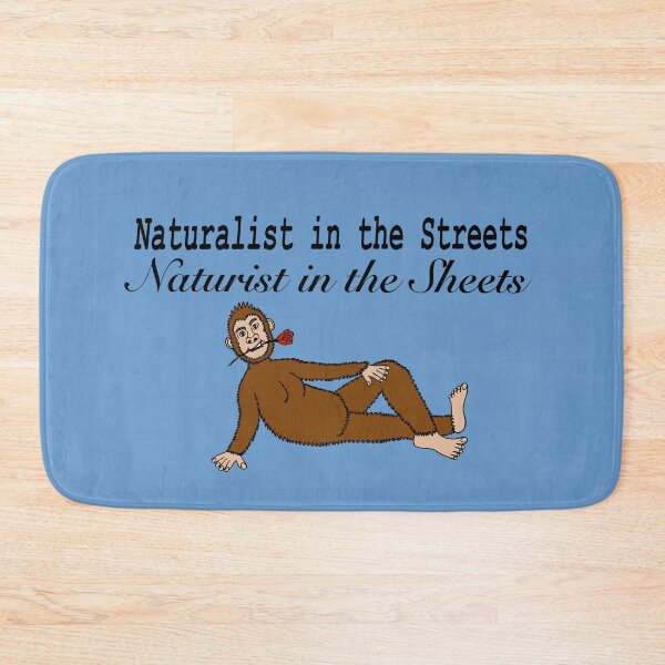 Artikelvorschau, Naturalist in the Streets, Naturist in the Sheets – Vollfarbe und blaugrauer Hintergrund entworfen und verkauft von EcoElsa.