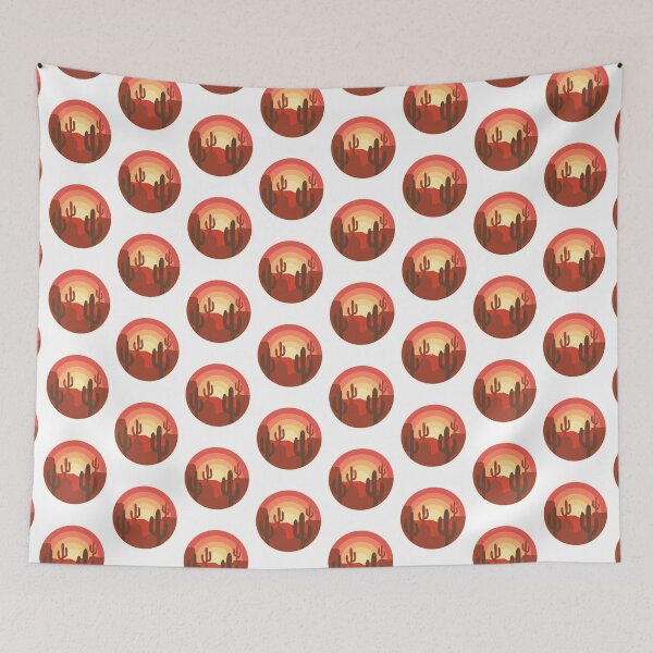 Item preview, Groovy Cactus with Sunset designed and sold by KeepPlantsHappy.