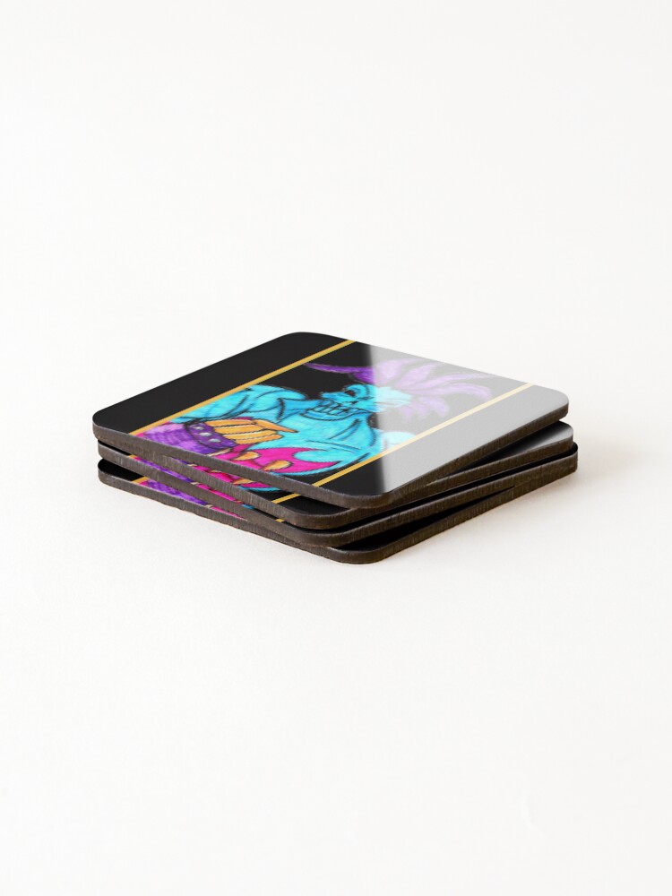 Thumbnail 4 of 5, Coasters (Set of 4), Lord Raptor In Pixels designed and sold by PoesUnderstudy.