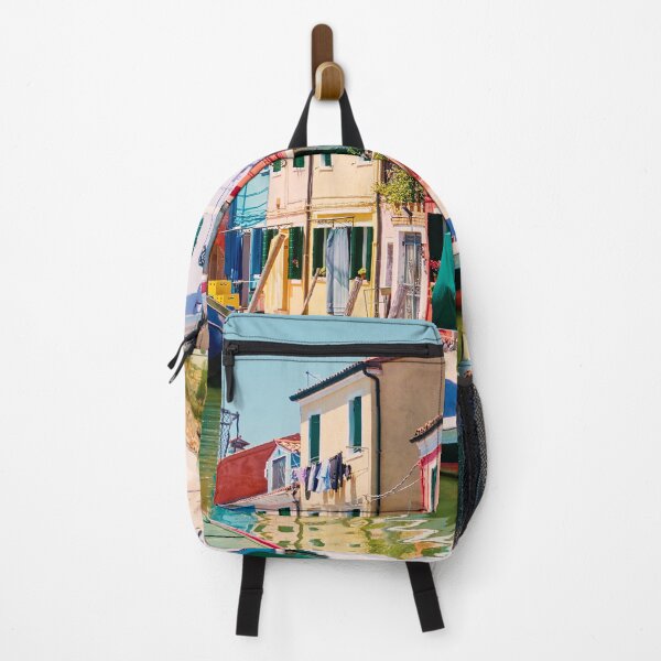 Item preview, Colorful Houses, Burano Island Canal, Venetian Lagoon, Italy designed and sold by WorldLandscapes.