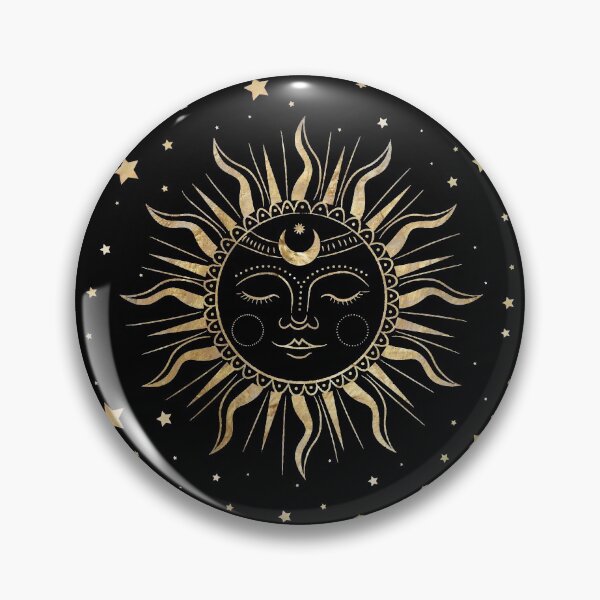 Item preview, sun and moon celestial gold art designed and sold by cutecrazytshirt.